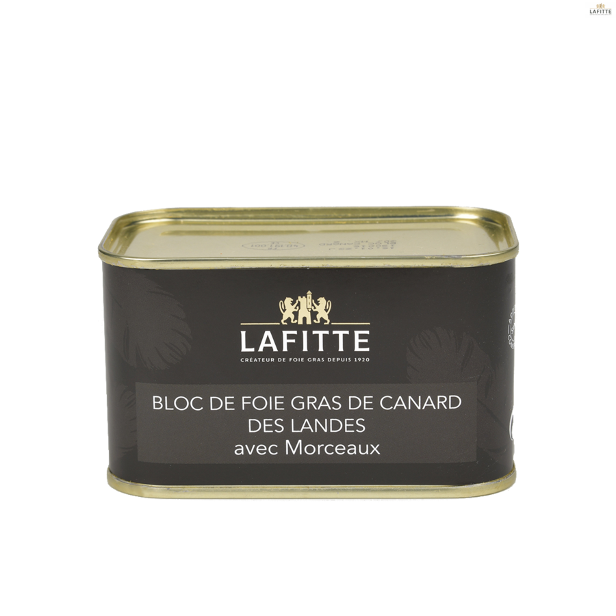 Bloc Foie gras de canard avec 30% de morceaux | Lafitte | 400g