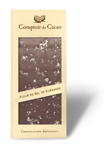 Barre gourmande Chocolat noir & Sel de Guérande | Comptoir du Cacao | 90g 