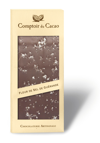 Barre gourmande noir sel de Guérande | Comptoir du Cacao | 90g 