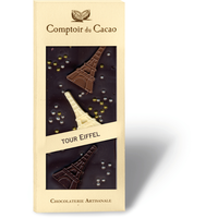 Barre gourmande noir tour Eiffel| Comptoir du Cacao | 90g