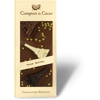 Barre gourmande lait tour Eiffel | Comptoir du Cacao | 90g