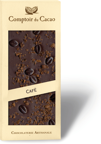 Barre gourmande Chocolat noir & Café | Comptoir du Cacao | 90g 