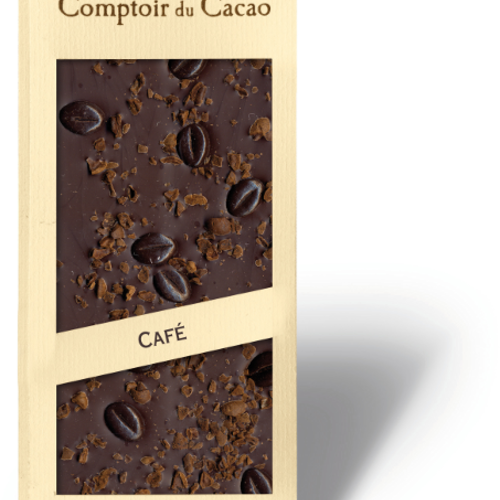 Barre gourmande Chocolat noir & Café | Comptoir du Cacao | 90g 