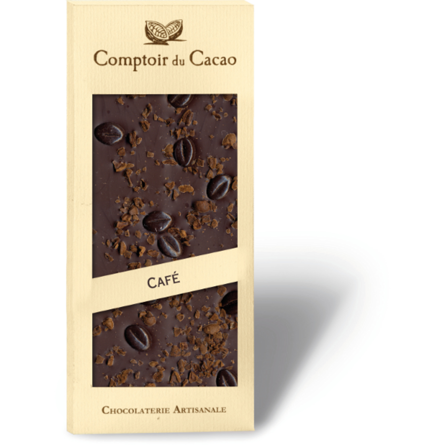 Barre gourmande noir café | Comptoir du Cacao | 90g