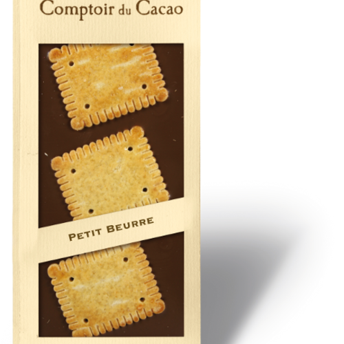 Barre gourmande Chocolat noir & Petit beurre | Comptoir du Cacao | 90g 