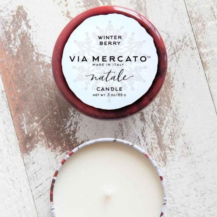 Natale Winter Berry Candle  | Via Mercato | 100g