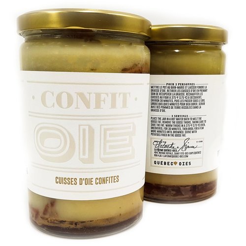 Confit d'oie (2 cuisses d'oies confites) | La Ferme Québec-Oies | 800g 