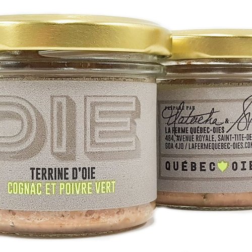 Terrine d'oie Cognac et poivre vert | La Ferme Québec-Oies |   90g 