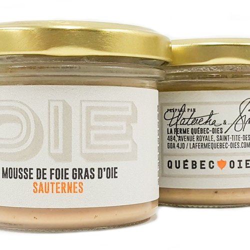 Mousse de foie gras d'oie Sauternes | La Ferme Québec-Oies | 90g 