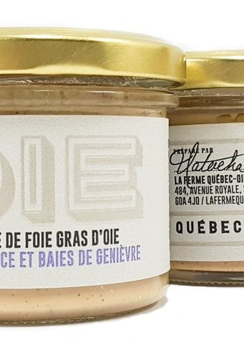 Mousse de foie gras d'oie cidre de glace et baie de genievre| La Ferme Québec-Oies | 90g 