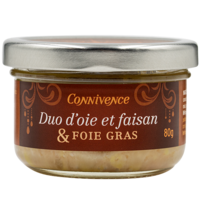 Duo oie  et faisan et foie gras