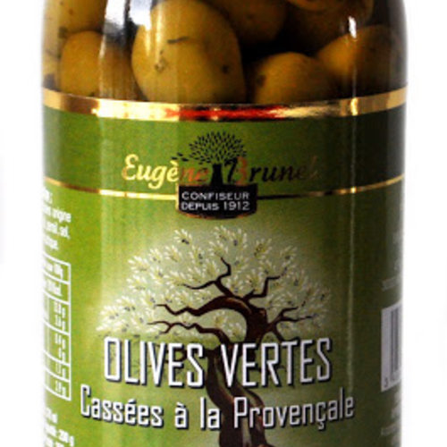 Olives vertes cassées persil ail| Eugène Brunel | 350g 