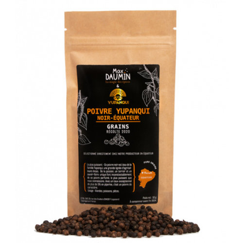 Max Daumin - Poivre Yupanqui noir-Équateur -55g  Max Daumin - Poivre Yupanqui noir-Équateur -55g