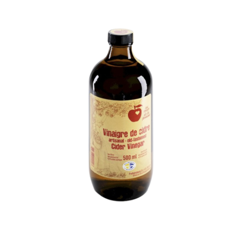 Vinaigre de cidre de pomme (artisanal) non filtré, non pasteurisé | Au Coeur de la Pomme | 500 ml 