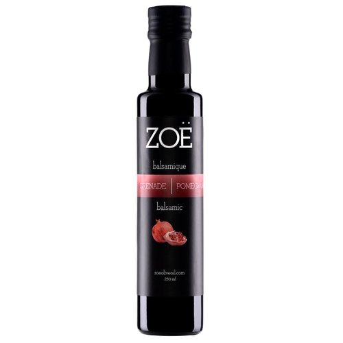 Vinaigre balsamique blanc infusé à la pomme grenade 250ml | Zoe 