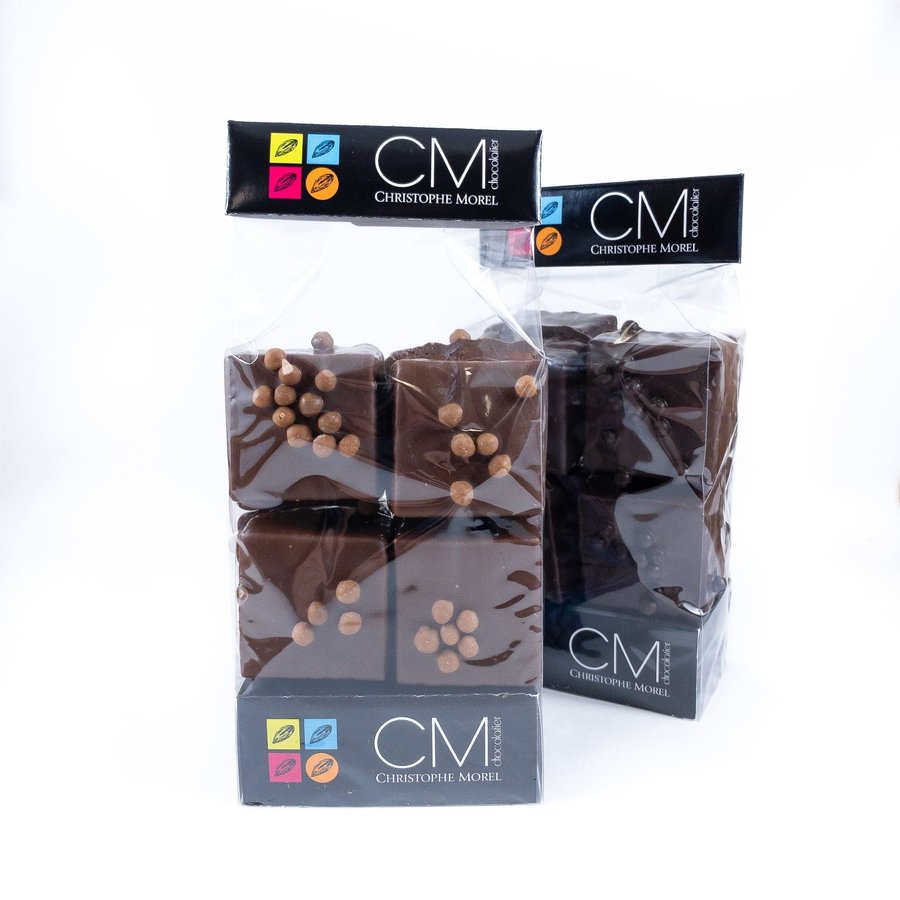 Cube de guimauve au chocolat noir | Morel Chocolatier