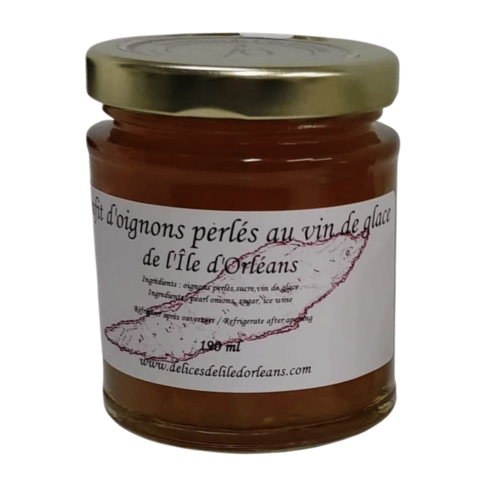 Confit d'oignons perlé au vin  de glace | Délice de lÎle d'Orléans | 190ml 