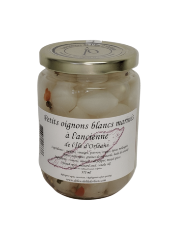 Petits oignons blancs marinés | Délices de l'Île d'Orléans | 375ml 