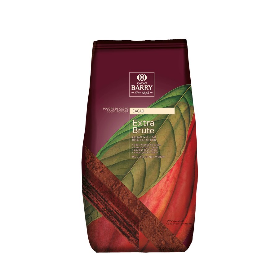 Cacao en Poudre ( 22 a 24% ) Extra Brut Barry 1kg