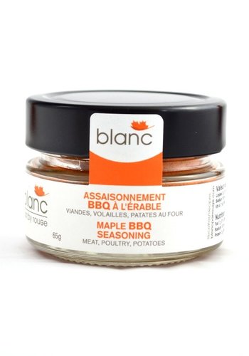 Assaisonnement BBQ à l'érable | Blanc par rouge | 65g 