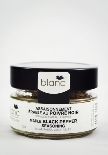 Assaisonnement Érable au Poivre noir | Blanc par rouge | 65g 