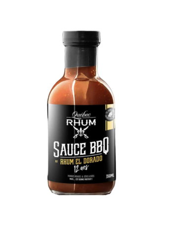 Sauce BBQ rhum El Dorado | Québec Rhum | 350ml 