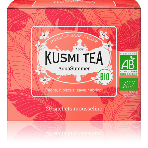 AquaSummerBio | Kusmi Tea | Étui 20 sachets mousseline 40g 