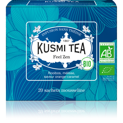 Feel Zen Bio | Kusmi Tea | Étui 20 sachets mousseline | 40g 