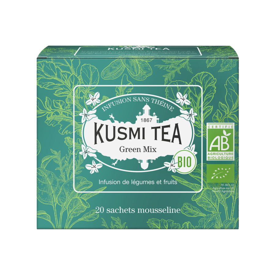 Green Mix | Kusmi Tea | Étui 20 sachets mousseline | 40g