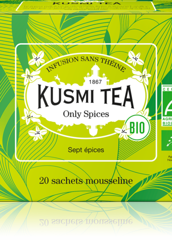 Infusion Only Spice bio | | Kusmi Tea | Étui 20 sachets mousseline 40g 