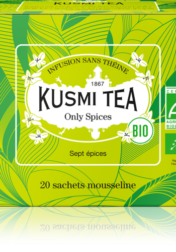 Infusion Only Spice bio | Kusmi Tea | Étui 20 sachets mousseline | 40g 