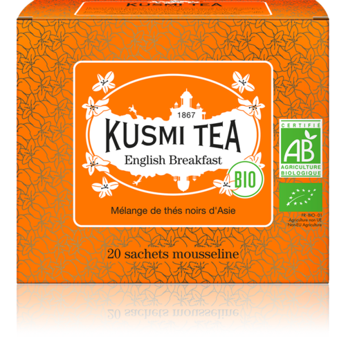 Thé English Breakfast | Kusmi Tea | Étui 20 sachets mousseline | 40g 