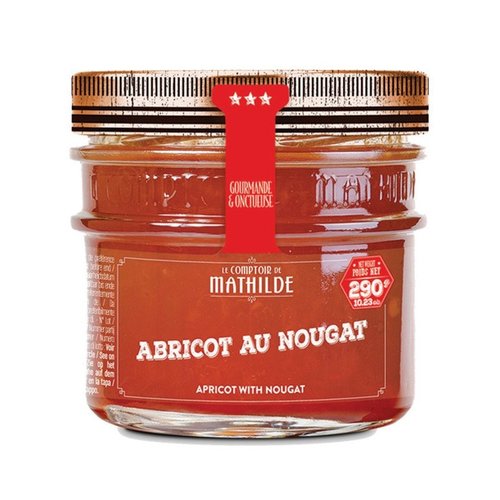 Confiture  Abricot avec nougat | Le Comptoir de Mathilde | 290 g 