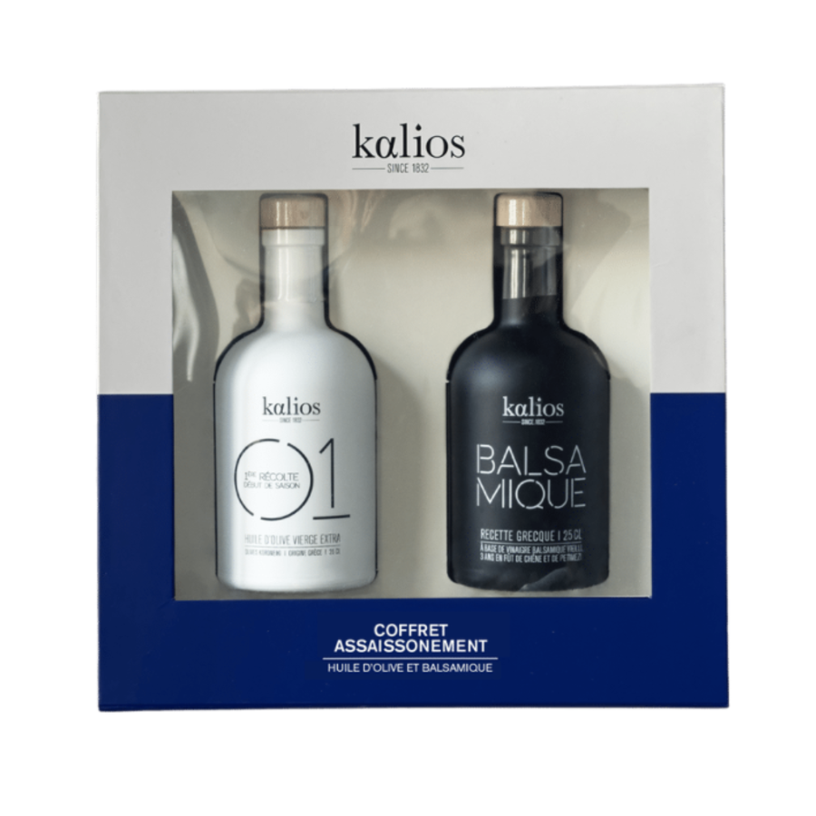 Coffret Huile et Balsamique - Recette grecque| Kalios | 2 x 250 ml