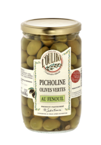Picholine olives vertes au fenouil | L'Oulibo | 200G 