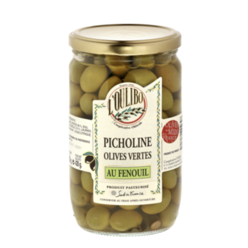 Picholine olives vertes au fenouil | L'Oulibo | 200G 