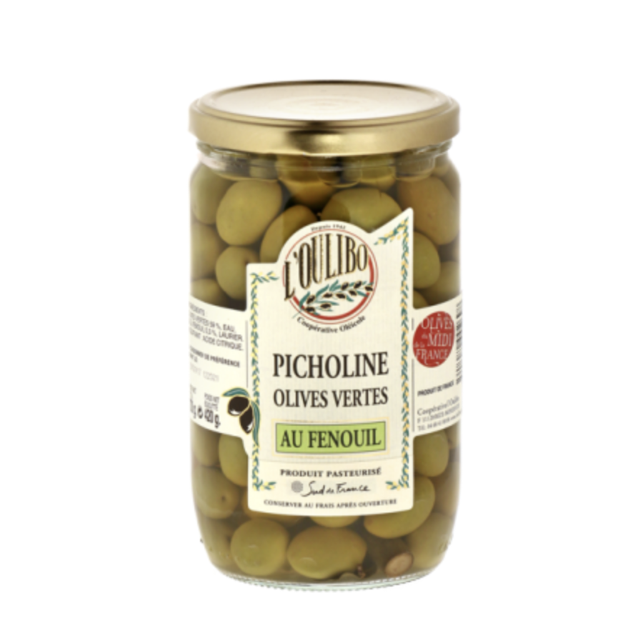 Picholine olives vertes au fenouil | L'Oulibo | 200G