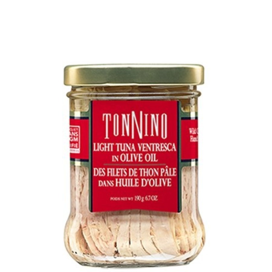 Filets de thon pâle dans l'huile d'olive - Ventresca | Tonnino | 190g