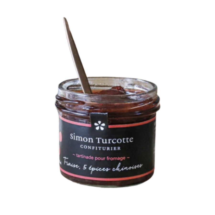 Confiture à fromage Fraise, 5 épices chinoises | Simon Turcotte | 125 ml