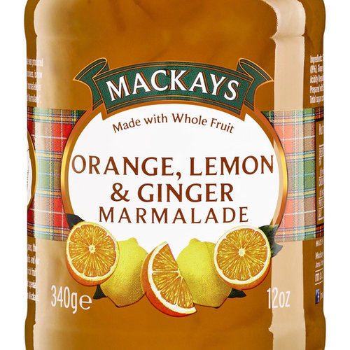 Marmelade ortange , citron et gingembre - Mackays 