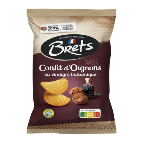 Croustille ondulées au confit d'oignons au vinaigre balsamique - Brets 125 g 