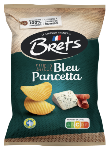 Blue cheese and pancetta chips - Brets 125 g 