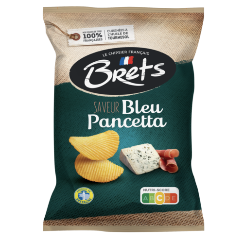 Blue cheese and pancetta chips - Brets 125 g 