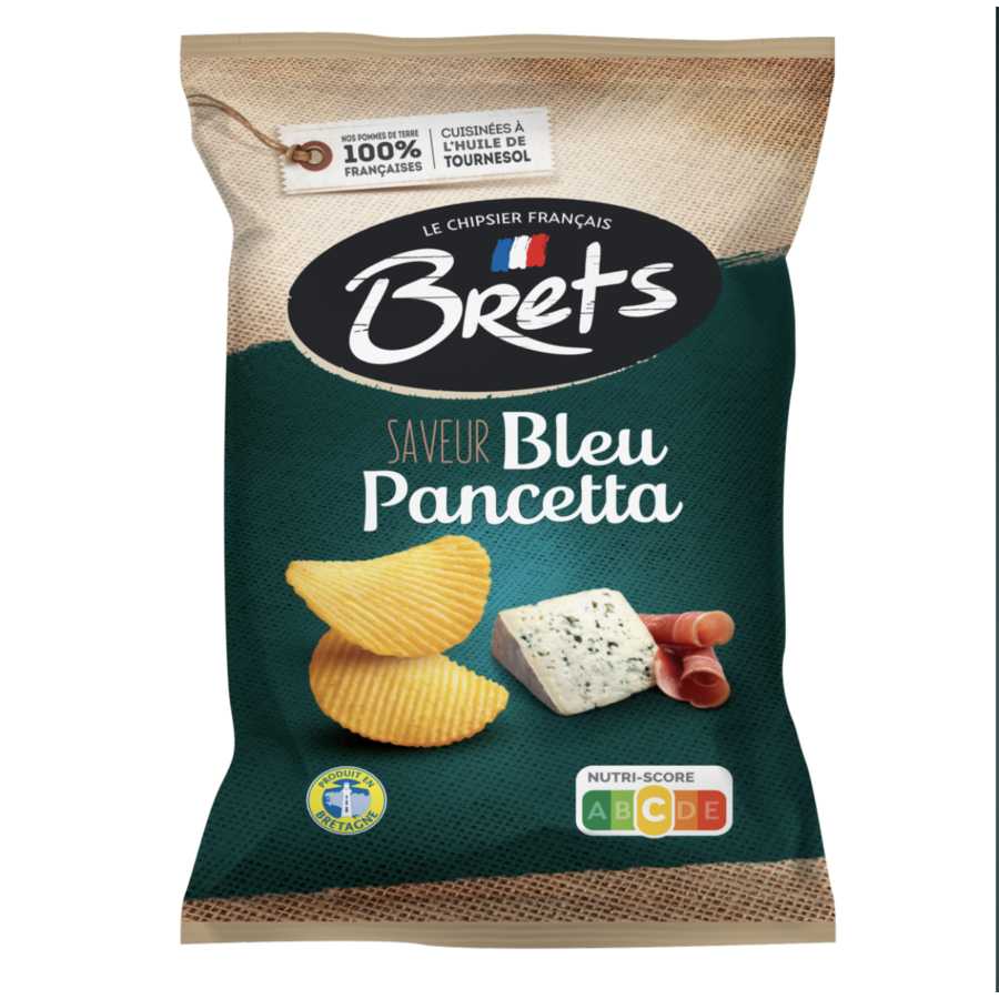 Blue cheese and pancetta chips - Brets 125 g