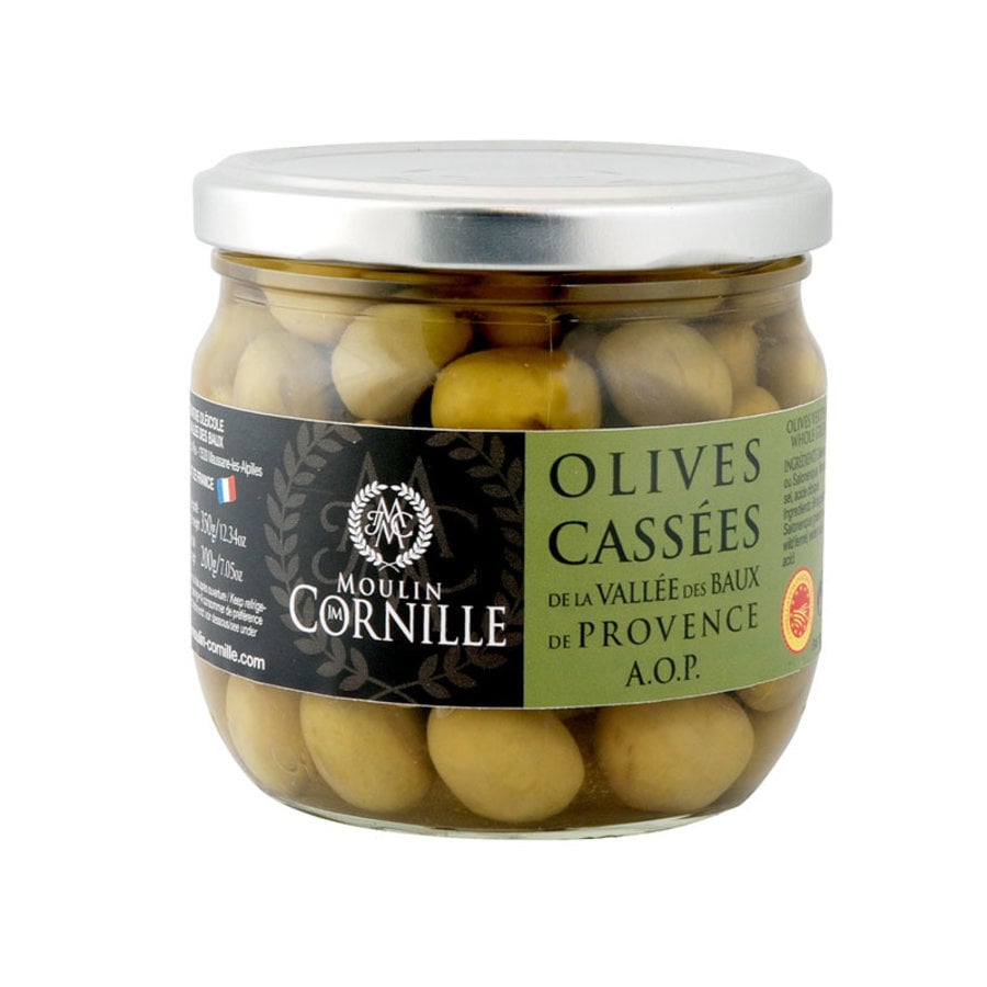 Olives cassées - A.O.P.  Moulin Cornille-350g
