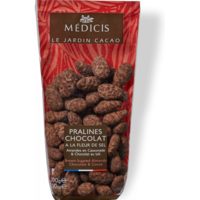 Chocolate pralines with fleur de sel and toasted almonds - Médicis 200g