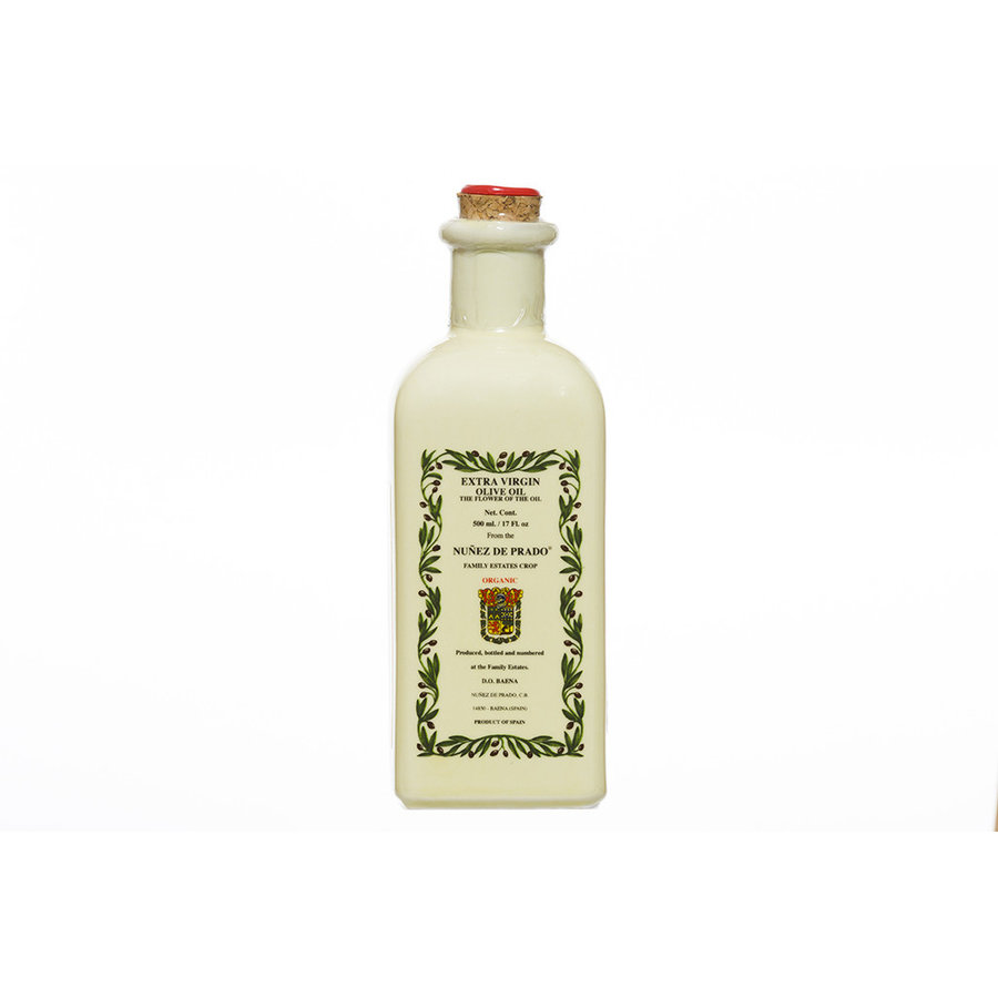 Huile d'olive bio Nunez de Prado bouteille céramique 500 ml