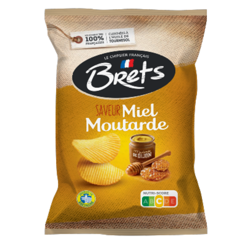 Croustille ondulé miel & moutarde- Brets 125 g 