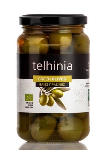 Organic Green Olives -Telhinia 370ml 