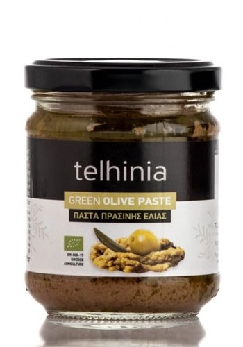 Organic Green Olive Paste - Telhinia 195g 